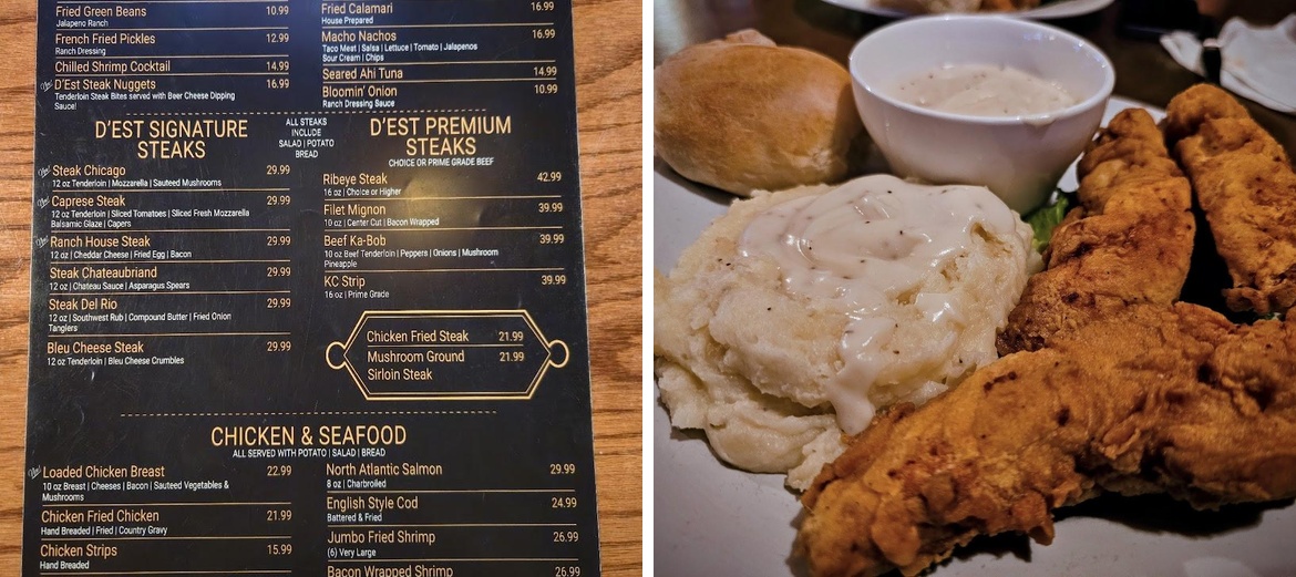Uptown Cafe & Club D'Est Menu